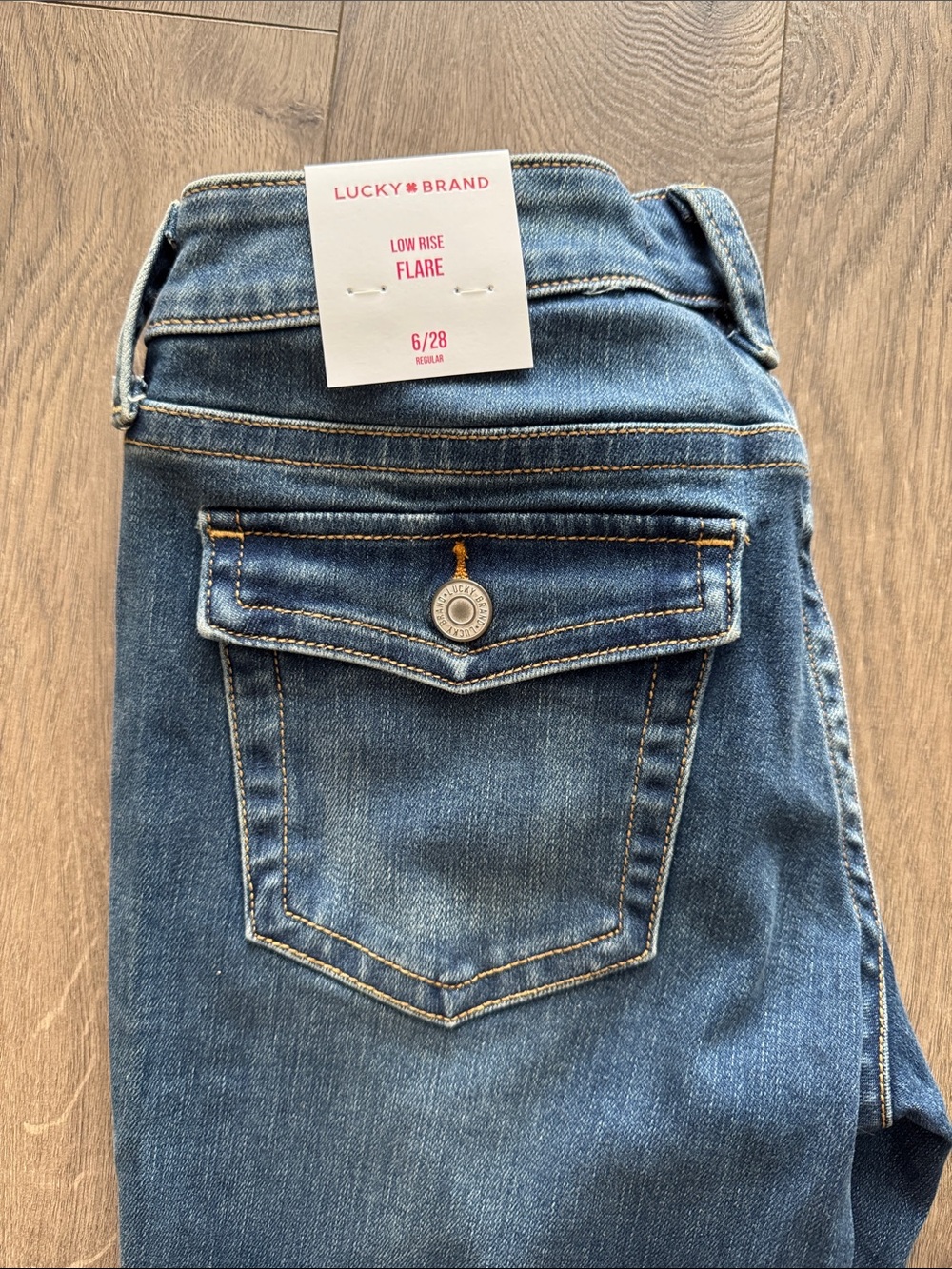 Lucky Brand Women's Low Rise Flare Jeans - Medium Blue Denim